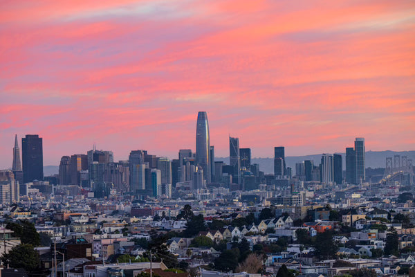 Sunrise over the city scape