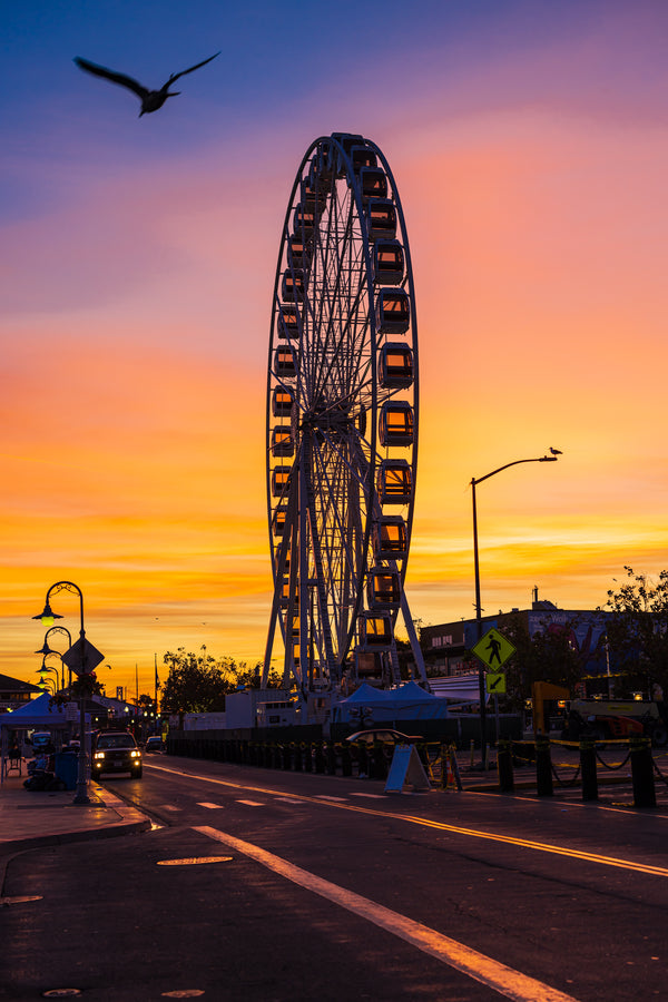 Sky Star Wheel at Fishermans Wharf in San Francisco Framed Print