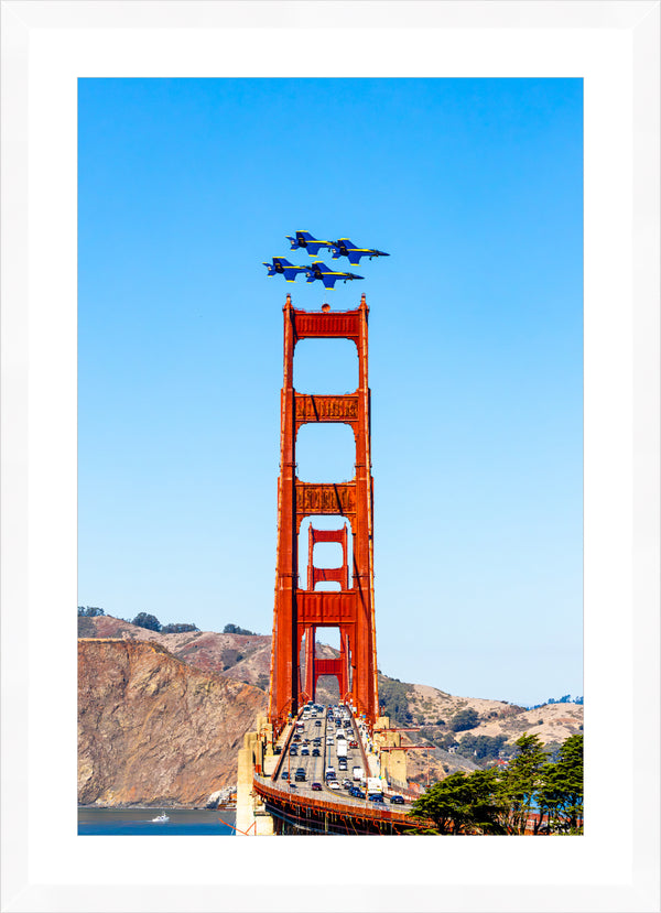 Blue Angels Portrait set over the Golden gate Bridge (vertical)