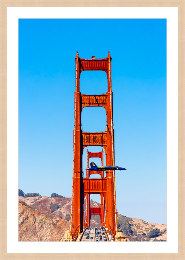 Blue Angels Portrait set over the Golden gate Bridge (vertical)