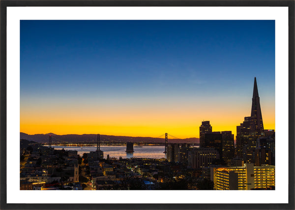 Bay Bridge and City Scape Sunrise