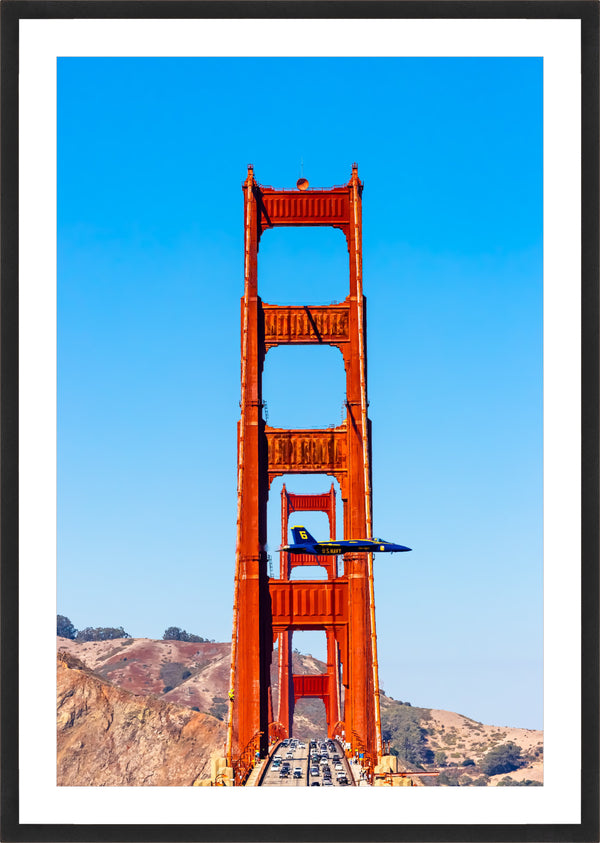 Blue Angels Portrait set over the Golden gate Bridge (vertical)