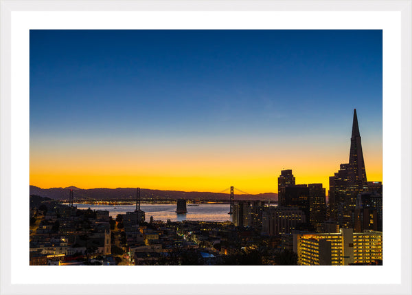 Bay Bridge and City Scape Sunrise