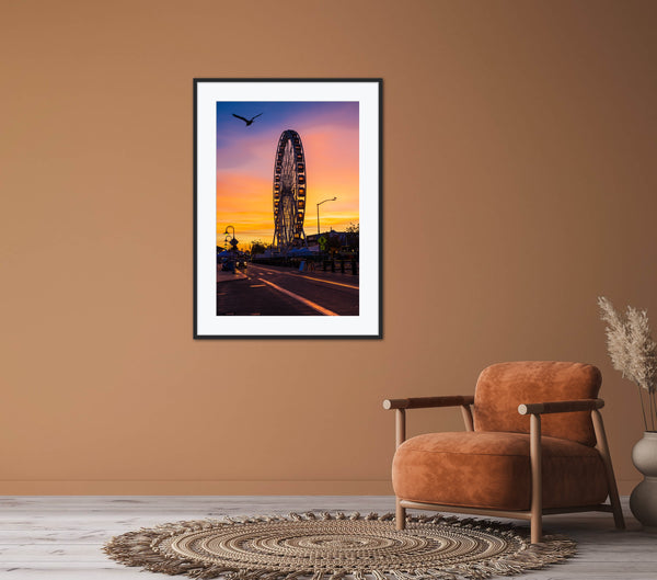 Sky Star Wheel at Fishermans Wharf in San Francisco Framed Print