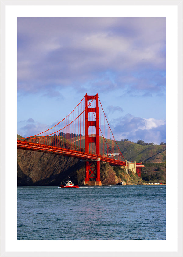 Red Tugboat maneuvering through the Bay