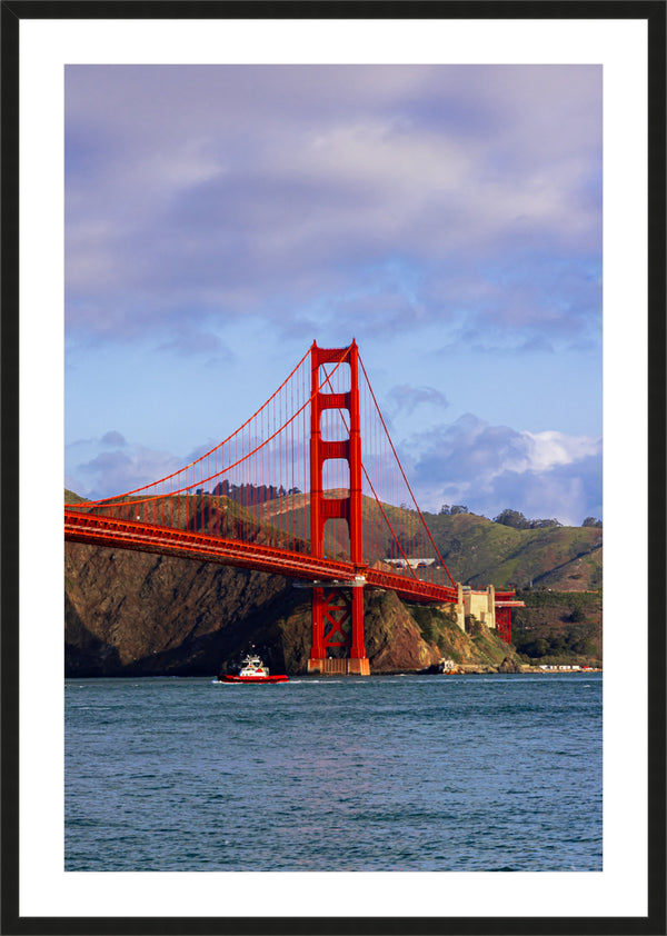 Red Tugboat maneuvering through the Bay