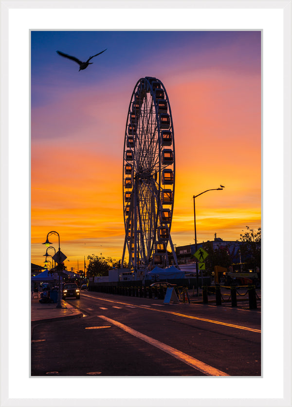 Sky Star Wheel at Fishermans Wharf in San Francisco Framed Art Print