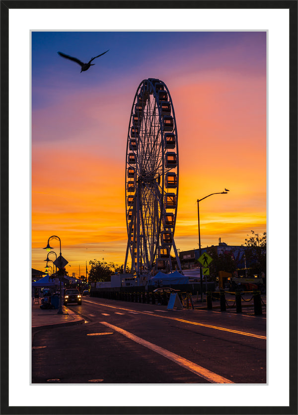 Sky Star Wheel at Fishermans Wharf in San Francisco Framed Wall Art